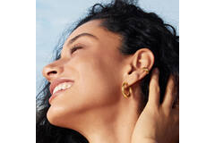  Tide Echo - Oorhangers - Zilver / 14kt GP - 2cm